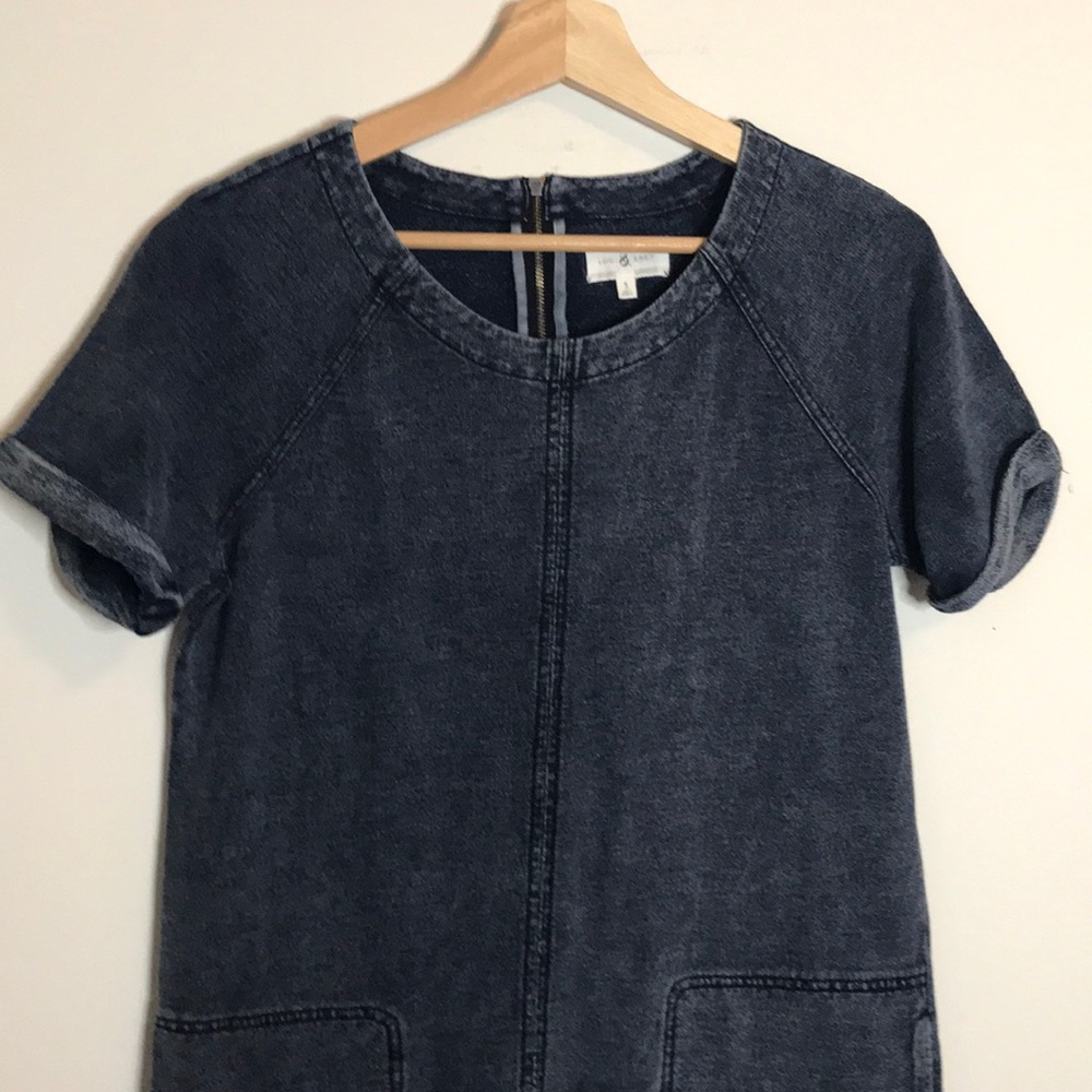 Lou & Grey denim sweatshirt dress